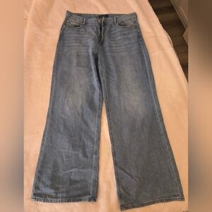 Women's Aeropostale High Rise Wide Leg Blue Jeans, Size 16